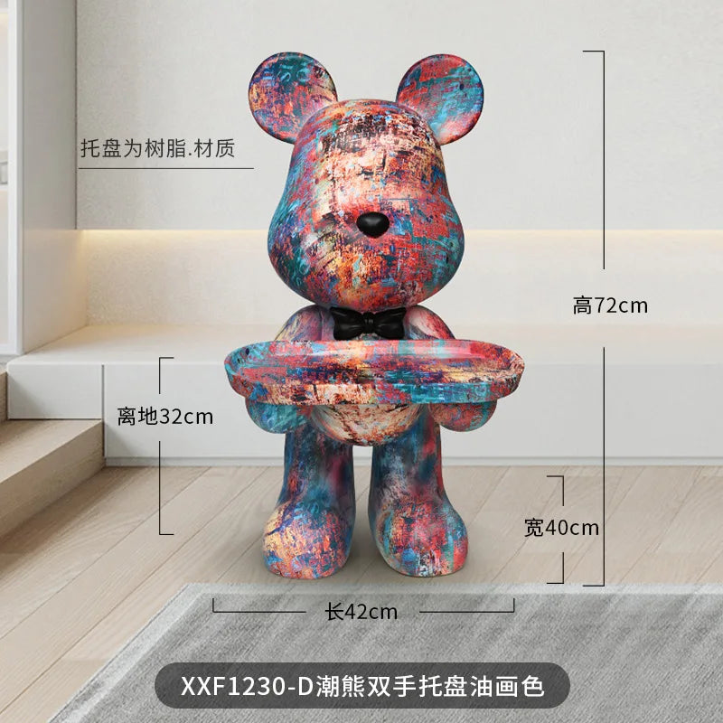 Living Room End Tables Home Decor Nordic Coffee Table Resin Ornaments Modern Tea Table Indoor Tray Decoration Sofa Side Tables