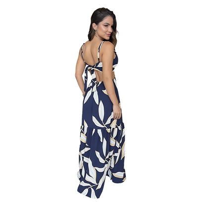Womens Sexy Casual Backless Strap Dress