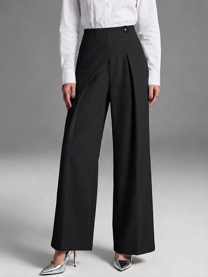 Elegant Straight-Leg Casual Wide-Leg Suit Pants For Women