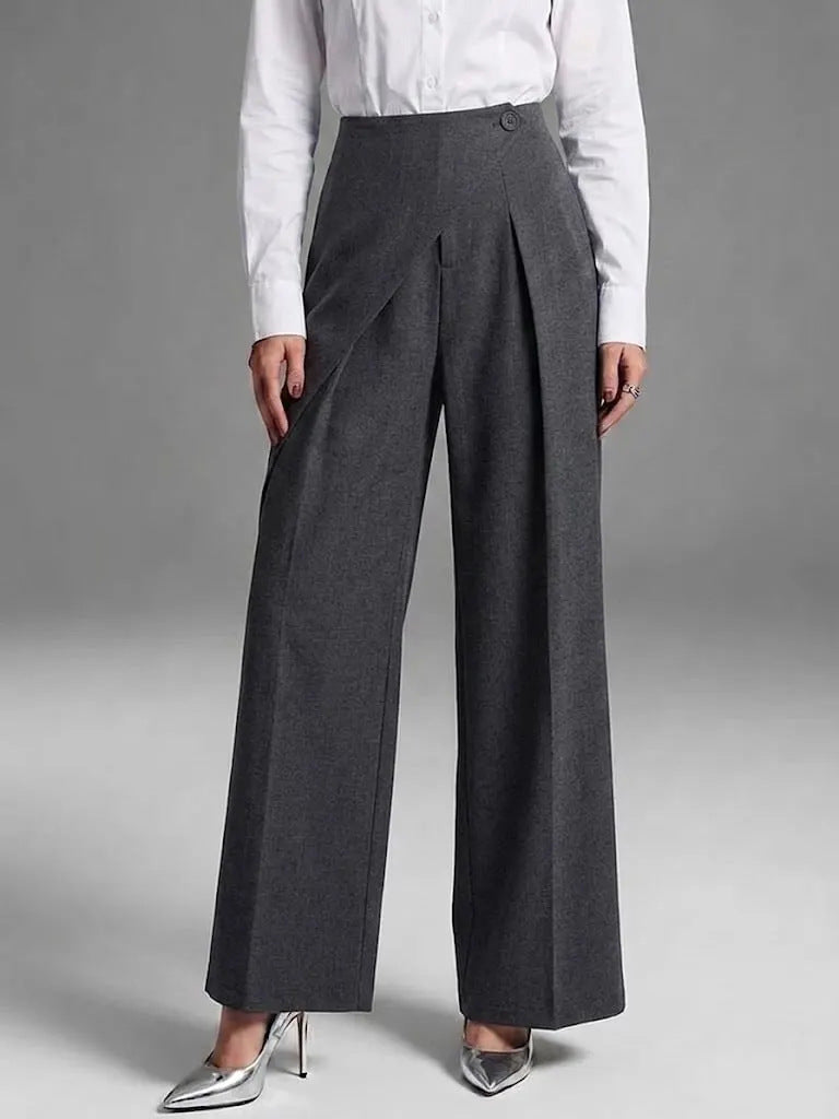 Elegant Straight-Leg Casual Wide-Leg Suit Pants For Women