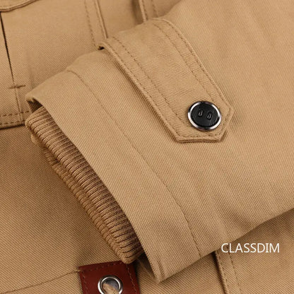 Men Winter Jackets Hooded Casual Down Jackets Military Coats Men Cotton Casual Fleece Long Jackets Male Outwear Tooling Jackets