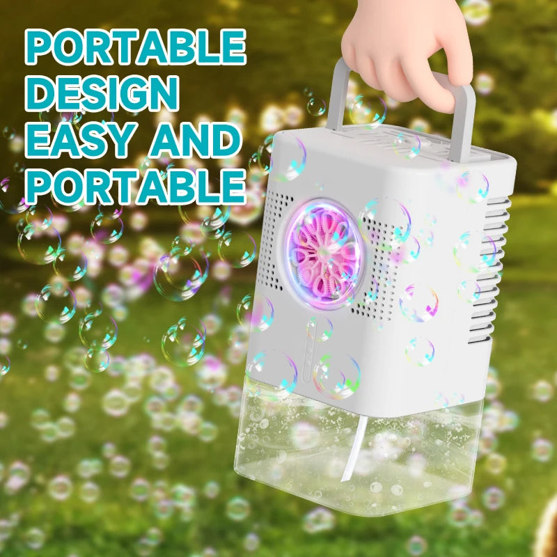 Highly durable, portable bubble generator with a large capacity of 400 ml – perfect for outdoor gatherings.