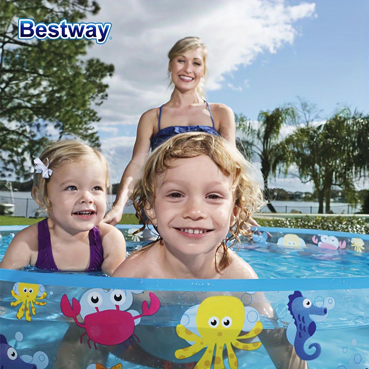 Bestway 55028 Backyard, Portable Bathtubs, Fun-Filled Playground Tubs, Inflatable Pools