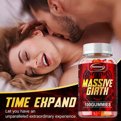 Massive Girth Gummies for Men - Men's Vitality Enhancer, Increase Size and Stamina, Boost Strength and Confidence