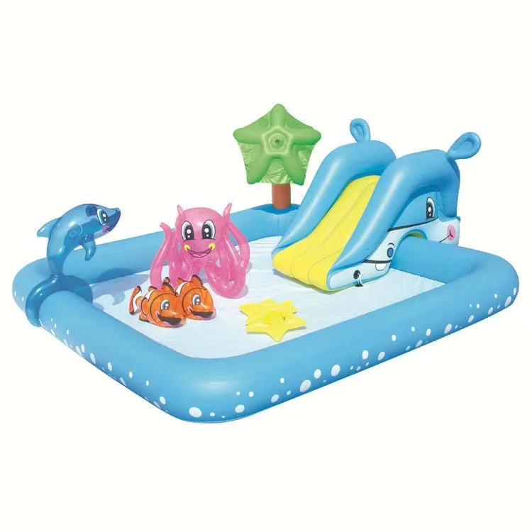 Kids Inflatable Play Center Water Toys Pad Children's Inflatable Paddling Pool Bathing Swimming Pool For Outdoor Courtyard