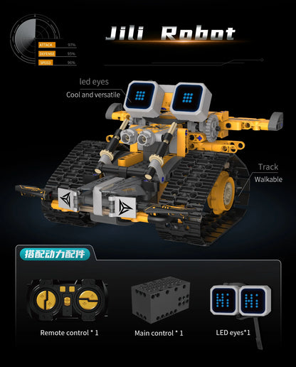 5-in-1 transforming robot model assembly toy, electric robot building blocks toys, educational toy, children's birthday gift.