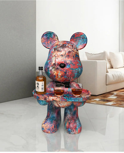 Living Room End Tables Home Decor Nordic Coffee Table Resin Ornaments Modern Tea Table Indoor Tray Decoration Sofa Side Tables