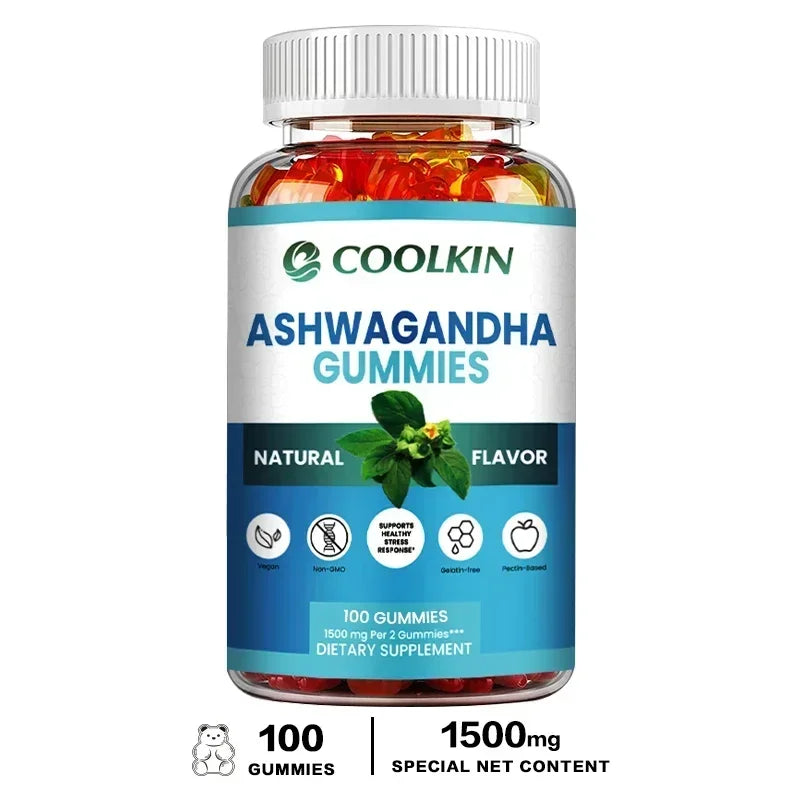 Ashwagandha Gummies - Relieve Stress, Improve Concentration, Promote Brain and Energy Balance, and Improve Sleep Health
