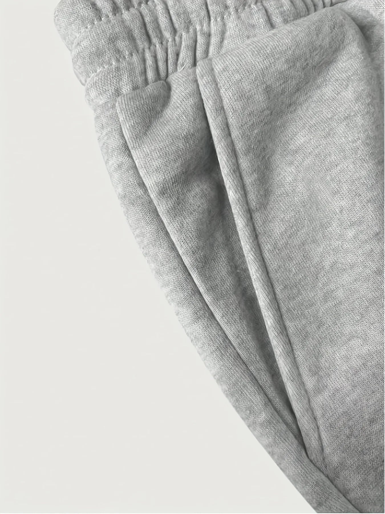 Men's Sweatpants  Spring and Autumn Wide-Leg Loose Fit Plus Size Gray Fleece Lined, Flowy Pure Cotton Straight Leg Casual Pants