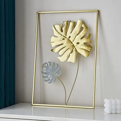 Decor Cabinet Living Room Handicraft Home Decoration Desktop Ornaments Iron Arts Crafts Ginkgo Leaf Ornaments Leaves Sculpture