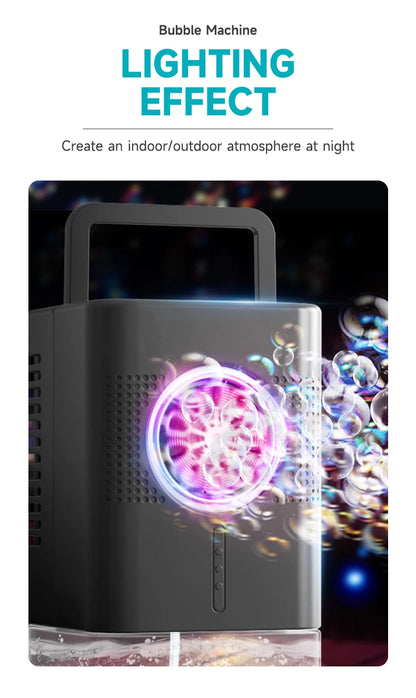 Highly durable, portable bubble generator with a large capacity of 400 ml – perfect for outdoor gatherings.
