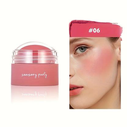 6-Shade Matte Blush Palette - Waterproof, Buildable Coverage for All Skin Tones, Enhances Natural Glow with Peach & Pink Shades