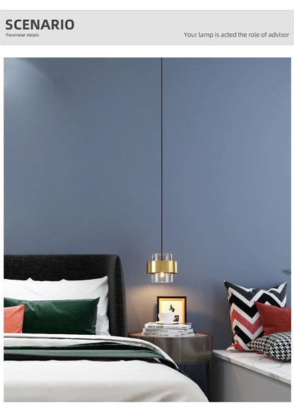 post-modern Bedroom art decor fancy fashion dining led lamp hanging suspended decoration hotel indoor home modern pendant light