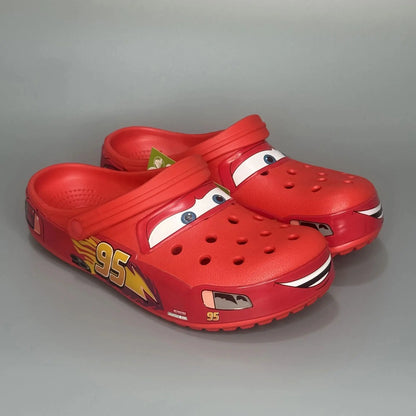 HotHigh Quality Mcqueens Cartoon Animation Series Solid Waterproof Slippers Suitable Casual Ankle-wrap Eva Shoes Gifts