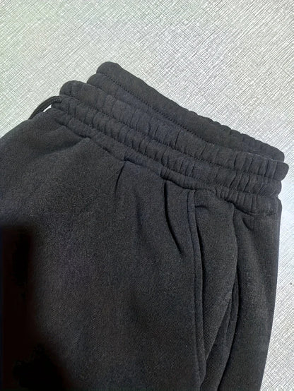 Men's Sweatpants  Spring and Autumn Wide-Leg Loose Fit Plus Size Gray Fleece Lined, Flowy Pure Cotton Straight Leg Casual Pants