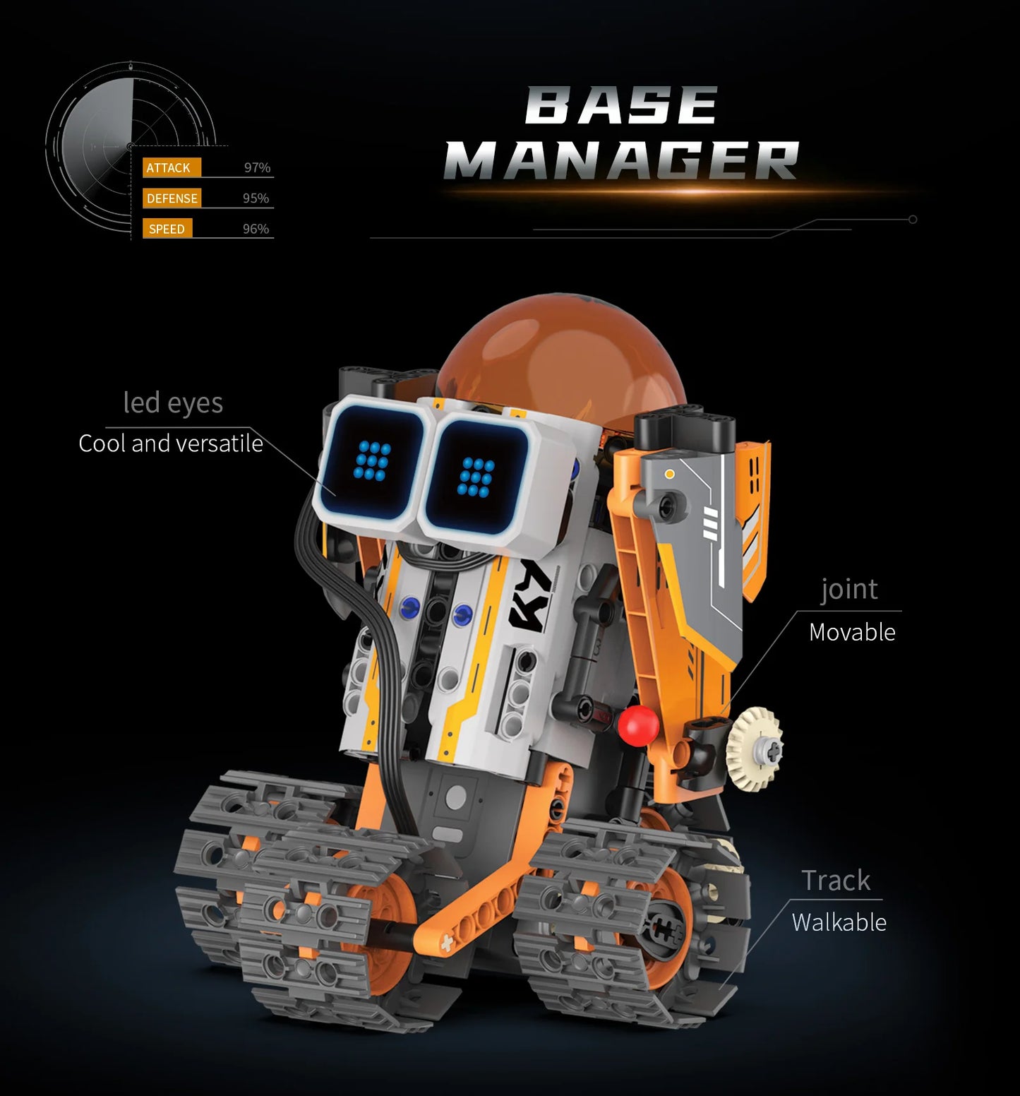 5-in-1 transforming robot model assembly toy, electric robot building blocks toys, educational toy, children's birthday gift.