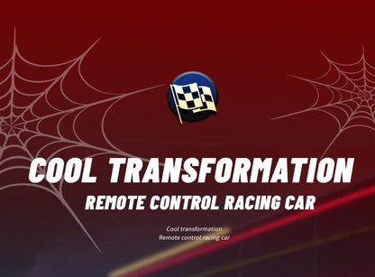RC Transformer Car Robot Toy 1:18 Scale LED Light 2.4GHz One-Button Transformation 360° Rotating Drift Rechargeable Kids Gift