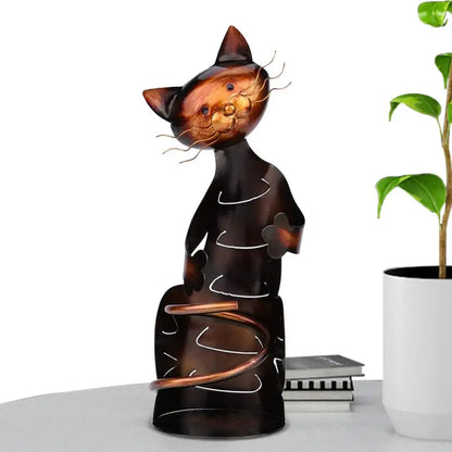 Wine Bottle Holder Collectible Tabletop Decor Wine Rack Cute Cat Figurine Wine Bottle Keeper for Display and Storage Accessorie