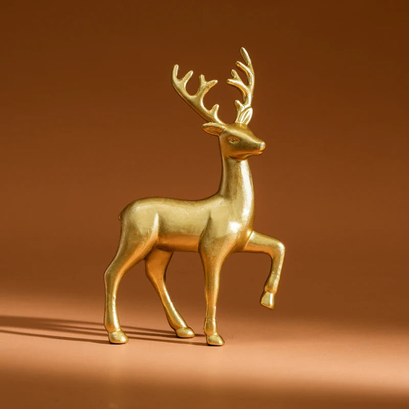 Room Decor Mother Deer Cute Kids Room Decor Sculptures Kawaii Miniatures Sculptures Christmas Home Decoration Fawn Figurines
