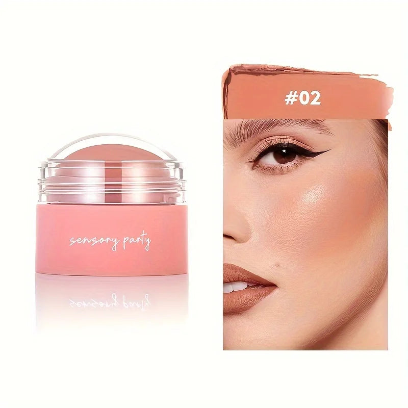 6-Shade Matte Blush Palette - Waterproof, Buildable Coverage for All Skin Tones, Enhances Natural Glow with Peach & Pink Shades