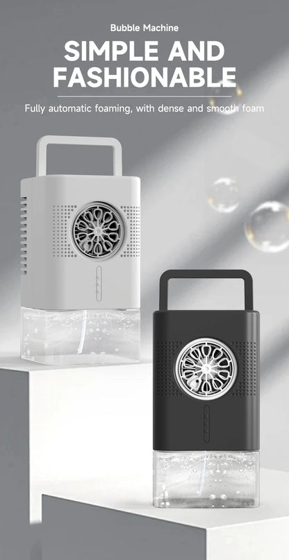 Highly durable, portable bubble generator with a large capacity of 400 ml – perfect for outdoor gatherings.