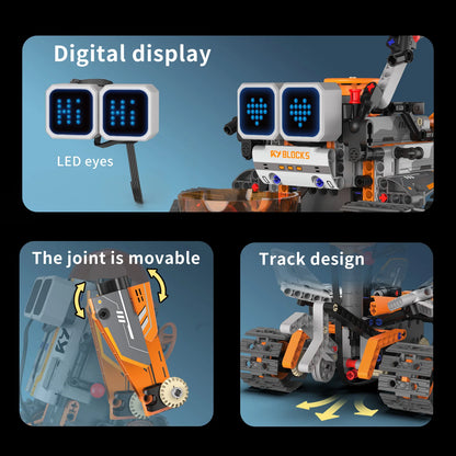 5-in-1 transforming robot model assembly toy, electric robot building blocks toys, educational toy, children's birthday gift.