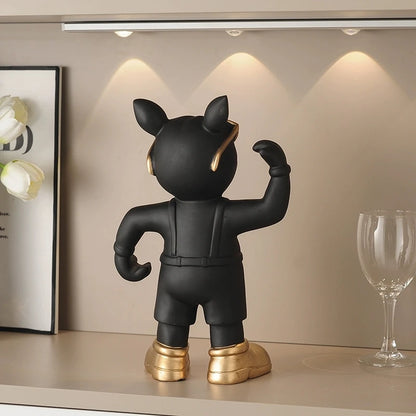 French Bulldog Wine Holder Resin Wine Racks Countertop Wine Stand Wine Bottle Holder Wine Bottle Rack Home Office Decor
