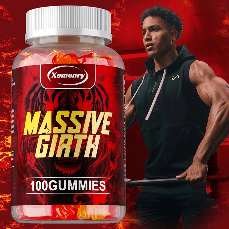 Massive Girth Gummies for Men - Men's Vitality Enhancer, Increase Size and Stamina, Boost Strength and Confidence