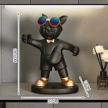 French Bulldog Wine Holder Resin Wine Racks Countertop Wine Stand Wine Bottle Holder Wine Bottle Rack Home Office Decor