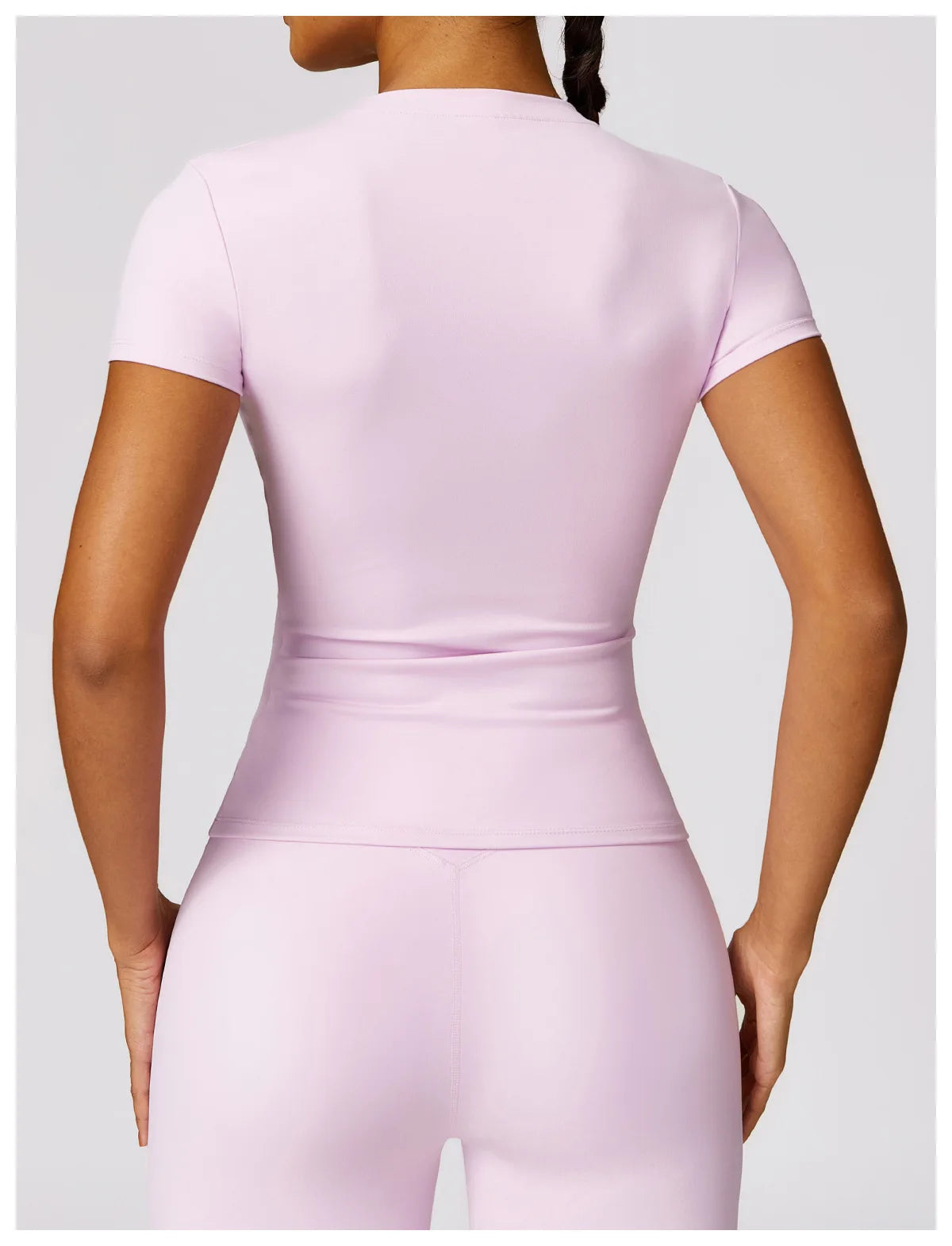 2024 Women Yoga Tops Quick Dry Sport Top Fitness Women Top Purple Solid Short Sleeve Outdoors Fitness Running Tops Gym T Shirt