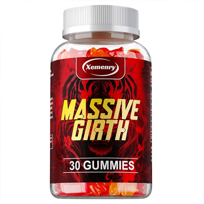 Massive Girth Gummies for Men - Men's Vitality Enhancer, Increase Size and Stamina, Boost Strength and Confidence