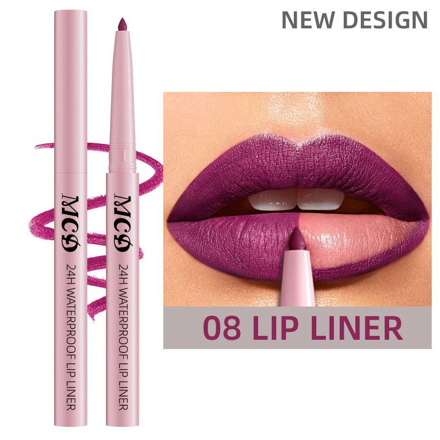 1PC Waterproof Matte Lip Liner Contours Lips in Shades Sexy Red Lipstick Natural Color Lip Makeup Hydrating Lip Cosmetic Gifts