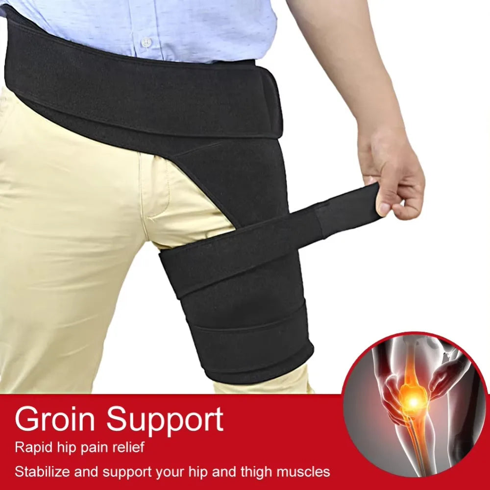 Breathable Adjustable Compression Brace Groin Support Wrap Hip Joint Support Pain Relief Strain Arthritis Thigh Braces Protector