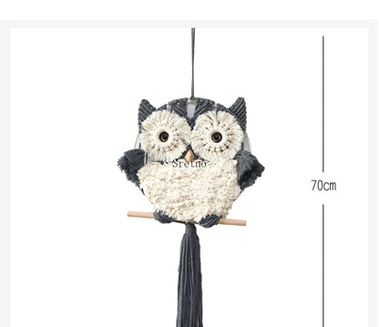 Nordic Boho Home Room Decoration Wall Decor Tapestry Creative Handmade Weaving Owl Tapestries Modern Simplicity Bedroom Decor