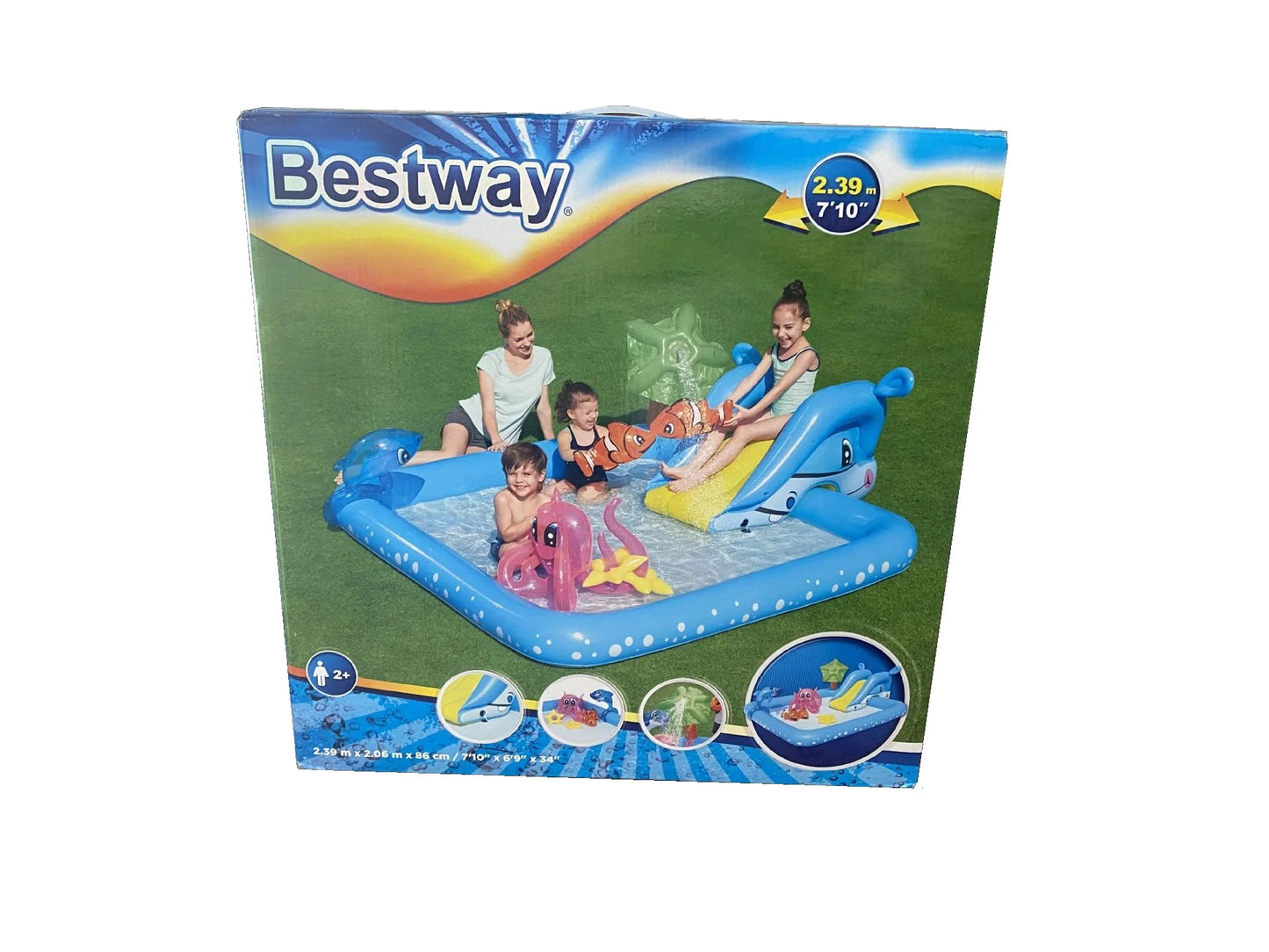 Kids Inflatable Play Center Water Toys Pad Children's Inflatable Paddling Pool Bathing Swimming Pool For Outdoor Courtyard