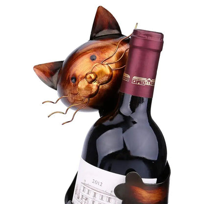 Wine Bottle Holder Collectible Tabletop Decor Wine Rack Cute Cat Figurine Wine Bottle Keeper for Display and Storage Accessorie