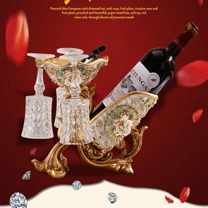 Wine Rack Decoration Wine Cabinet Tall Glass Holder Wine Bottle Holder Multi Functional For Living Room