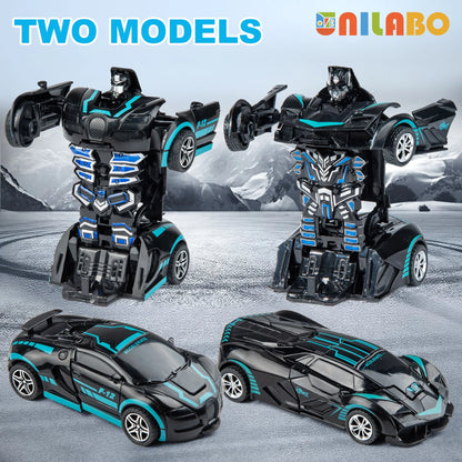 Transformable Robot Sports Car Toys, No Batteries, Educational Kids Gift, Colorful Model Vehicle for Play Learning