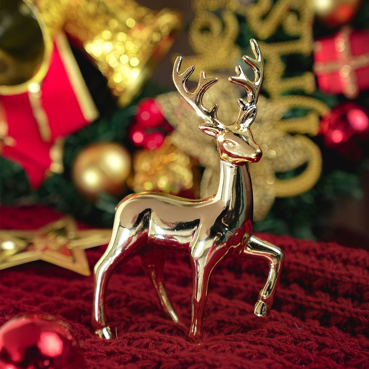 Room Decor Mother Deer Cute Kids Room Decor Sculptures Kawaii Miniatures Sculptures Christmas Home Decoration Fawn Figurines