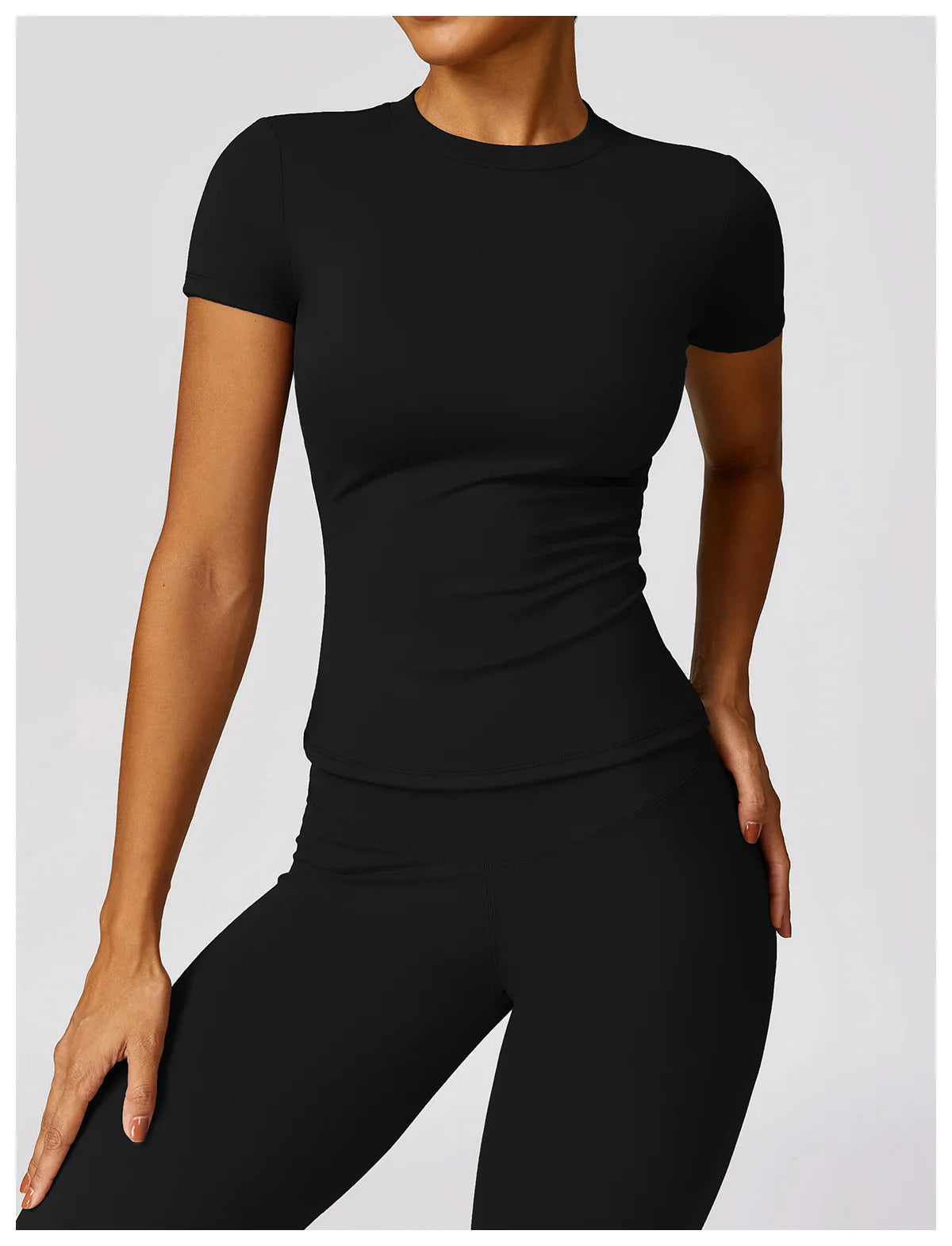 2024 Women Yoga Tops Quick Dry Sport Top Fitness Women Top Purple Solid Short Sleeve Outdoors Fitness Running Tops Gym T Shirt