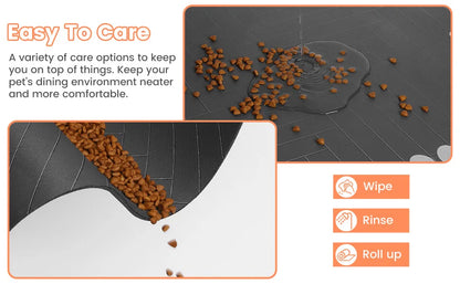 Pet Feeding Mat-Absorbent Pet Placemat for Food and Water Bowl with Waterproof Rubber Backing Quick Dry Water Mat for Dog Cat