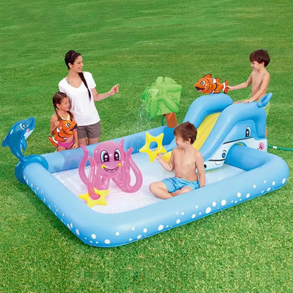 Kids Inflatable Play Center Water Toys Pad Children's Inflatable Paddling Pool Bathing Swimming Pool For Outdoor Courtyard