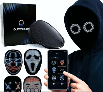 LED Mask with Gesture Sensing for Halloween Party Festival Performance Luminous Mask NEW Electronic Light up Mask